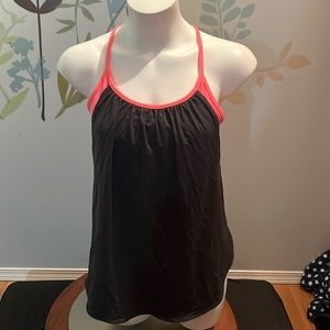 Lululemon Coral and dark grey LuluLemon Tank